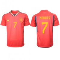 Spania Alvaro Morata #7 Fotballklær Hjemmedrakt VM 2022 Kortermet